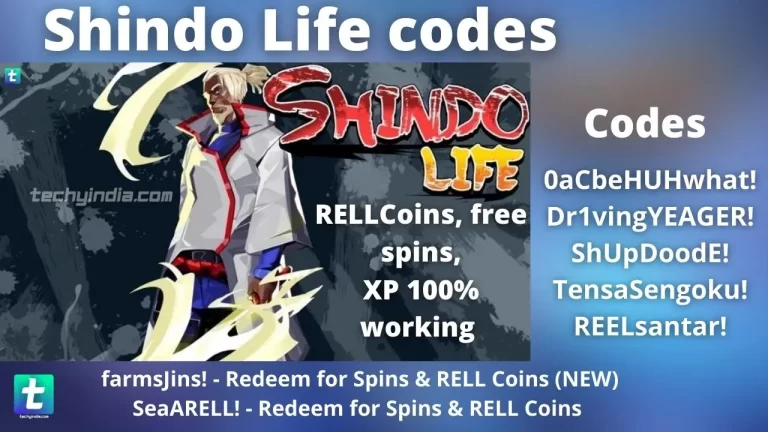 Shindo Life codes April, RELLCoins, free spins, and XP 100% working 2022