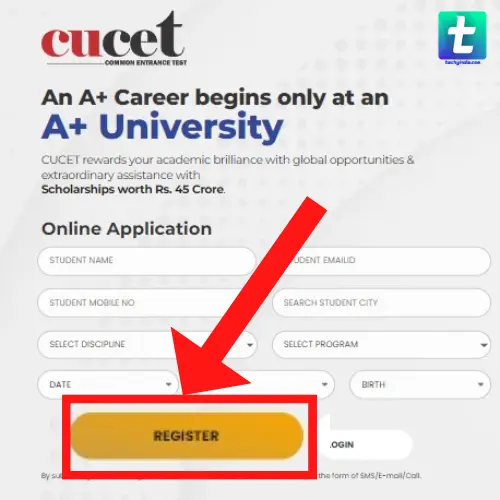 Procedure to Apply Online for CUCET