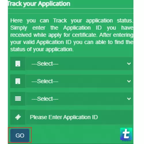 Procedure to Track Application
